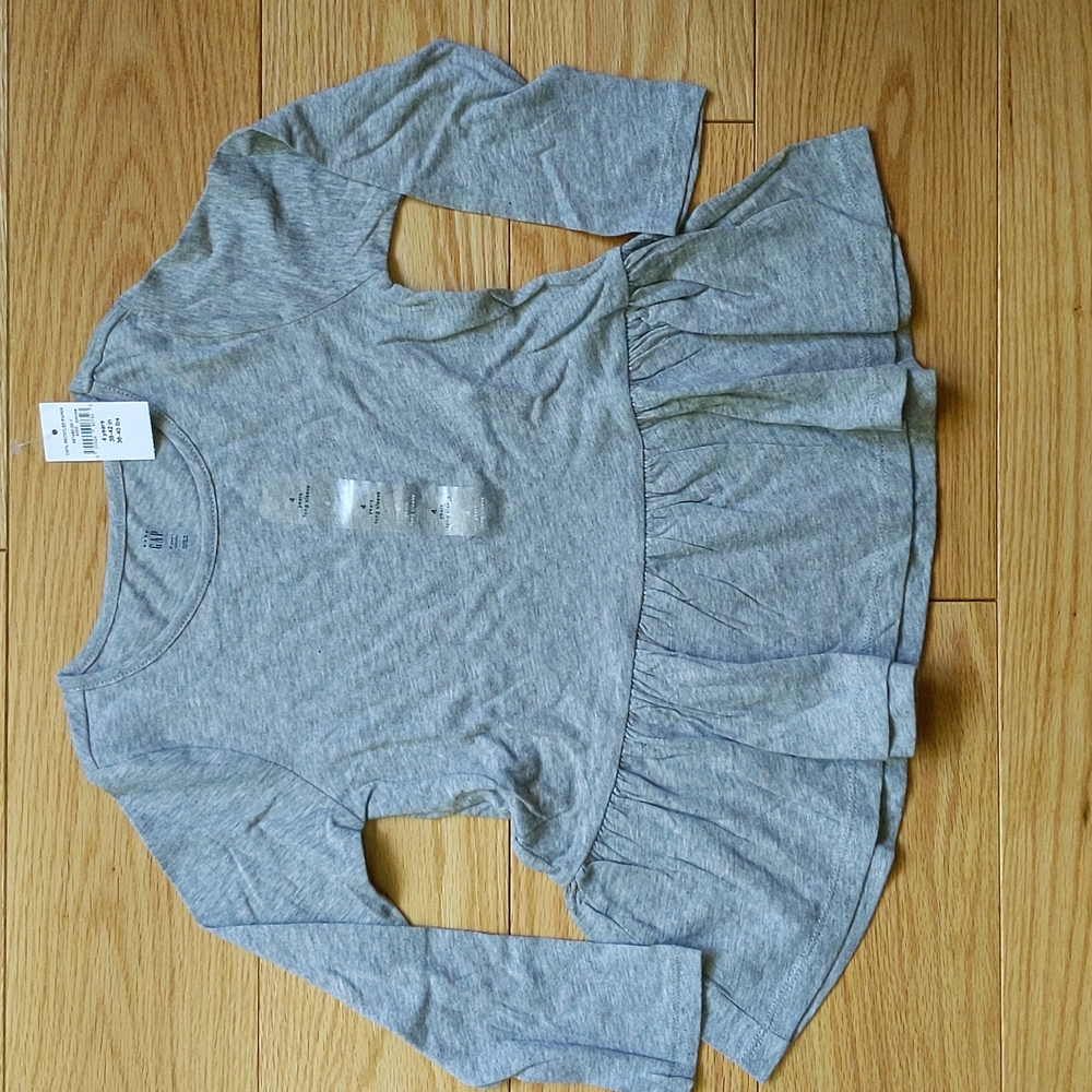 NWT Gap Grey Peplum Tunic, sz 4